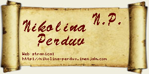 Nikolina Perduv vizit kartica